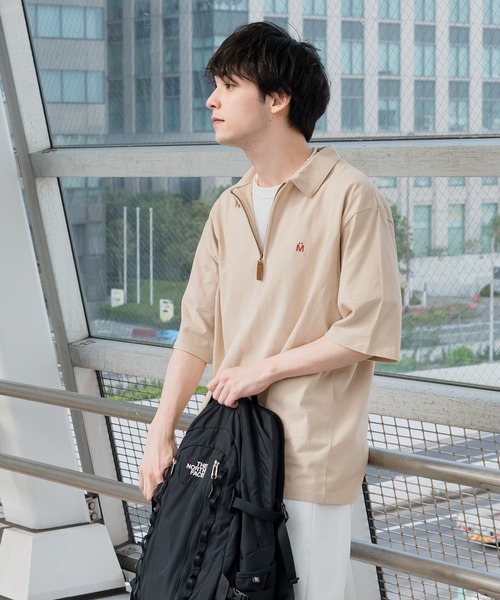 MUHET（ミュエータ）の「ハーフジップTシャツ（Tシャツ/カットソー・レディース・ベージュ/イエロー/グリーン・MEDIUM/X-LARGE）」の8枚目の写真