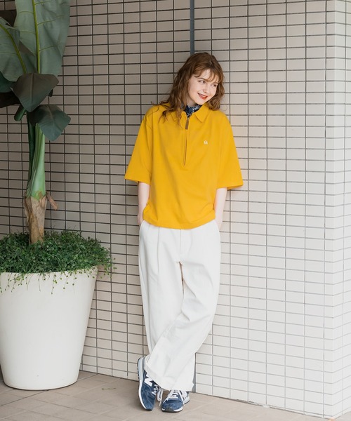 MUHET（ミュエータ）の「ハーフジップTシャツ（Tシャツ/カットソー・レディース・ベージュ/イエロー/グリーン・MEDIUM/X-LARGE）」の22枚目の写真