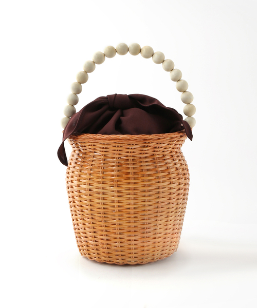 La TOTALITE（ラトータリテ）の「【COTTO/コトゥー】ボールハンドル ラタンBAG（かごバッグ・レディース・ベージュ・FREE）」の2枚目の写真