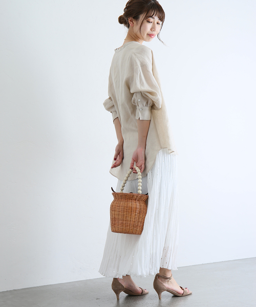 La TOTALITE（ラトータリテ）の「【COTTO/コトゥー】ボールハンドル ラタンBAG（かごバッグ・レディース・ベージュ・FREE）」の15枚目の写真