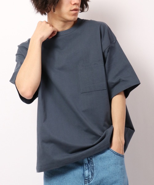 FUNALIVE(ファンアライブ)の「BEAUMERE ヘビーウエイト ビックシルエットTシャツ(Tシャツ/カットソー・メンズ・ホワイト系その他/その他/ホワイト系その他2/ブラック/コーラルピンク/ダークブルー/スミクロ/ピンク/ブルー/ホワイト・M/L/LL)」の7枚目の写真