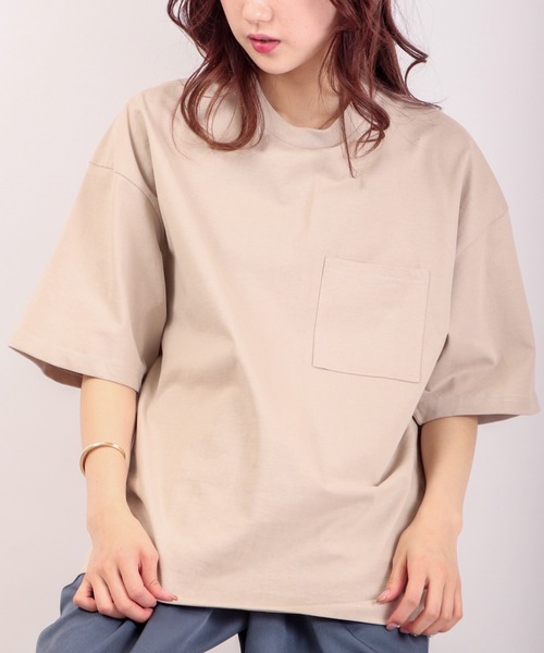 FUNALIVE(ファンアライブ)の「BEAUMERE ヘビーウエイト ビックシルエットTシャツ(Tシャツ/カットソー・メンズ・ホワイト系その他/その他/ホワイト系その他2/ブラック/コーラルピンク/ダークブルー/スミクロ/ピンク/ブルー/ホワイト・M/L/LL)」の10枚目の写真