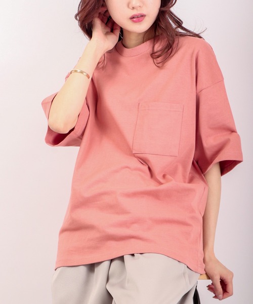 FUNALIVE(ファンアライブ)の「BEAUMERE ヘビーウエイト ビックシルエットTシャツ(Tシャツ/カットソー・メンズ・ホワイト系その他/その他/ホワイト系その他2/ブラック/コーラルピンク/ダークブルー/スミクロ/ピンク/ブルー/ホワイト・M/L/LL)」の9枚目の写真
