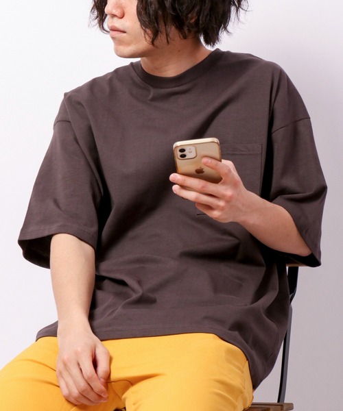 FUNALIVE(ファンアライブ)の「BEAUMERE ヘビーウエイト ビックシルエットTシャツ(Tシャツ/カットソー・メンズ・ホワイト系その他/その他/ホワイト系その他2/ブラック/コーラルピンク/ダークブルー/スミクロ/ピンク/ブルー/ホワイト・M/L/LL)」の15枚目の写真