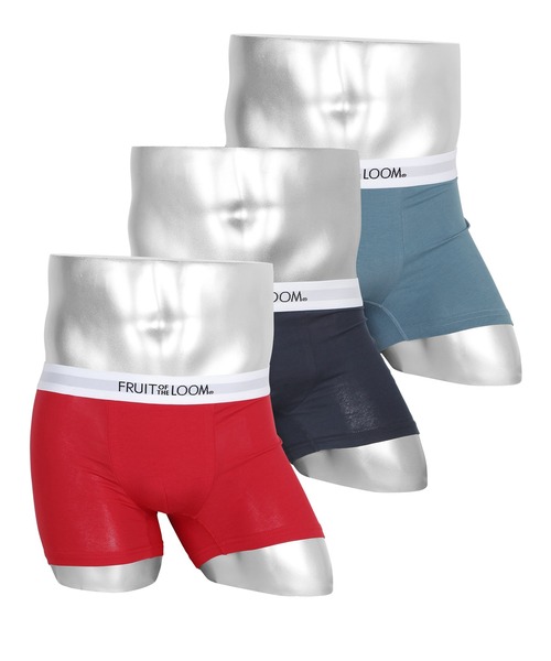 FRUIT OF THE LOOM（フルーツオブザルーム）の「【3枚セット】 FRUIT OF THE LOOM フルーツオブザルーム 無地 3P メンズ ボクサーパンツ アンダーウェア 男性下着 パンツ（ボクサーパンツ・メンズ・ネイビー/ブラック/イエロー/カーキ/レッド/グレー・MEDIUM/X-LARGE/LARGE）」の6枚目の写真