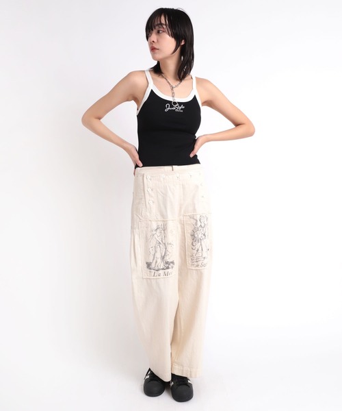 RNA(アールエヌエー)の「M1849 2WAYクレリックキャミ(キャミソール・レディース・ホワイト/ブラック/グリーン・MEDIUM)」の18枚目の写真