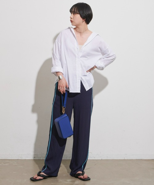 Aunt Marie's（アントマリーズ）の「リネンライクラインパンツ（その他パンツ・レディース・ブラック/ネイビー・FREE）」の15枚目の写真