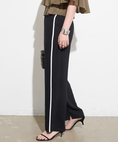 Aunt Marie's（アントマリーズ）の「リネンライクラインパンツ（その他パンツ・レディース・ブラック/ネイビー・FREE）」の8枚目の写真