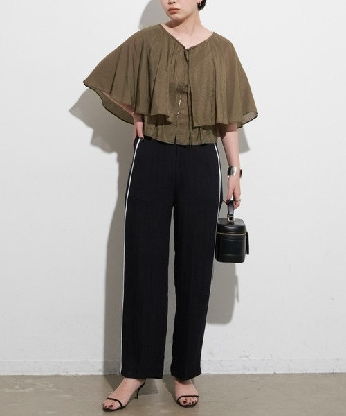 Aunt Marie's（アントマリーズ）の「リネンライクラインパンツ（その他パンツ・レディース・ブラック/ネイビー・FREE）」の19枚目の写真