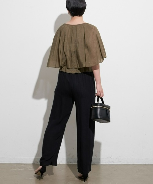 Aunt Marie's（アントマリーズ）の「リネンライクラインパンツ（その他パンツ・レディース・ブラック/ネイビー・FREE）」の14枚目の写真