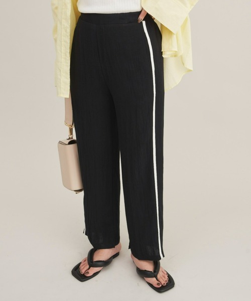 Aunt Marie's（アントマリーズ）の「リネンライクラインパンツ（その他パンツ・レディース・ブラック/ネイビー・FREE）」の5枚目の写真