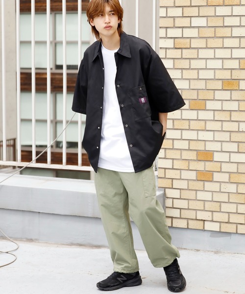 GUNG HO(ガンホー)の「GUNG HO/ガンホー SNAP WORKERS SHIRTS 半袖ワークシャツ(シャツ/ブラウス・メンズ・チャコールグレー/ブラック/オレンジ/ネイビー/ホワイト/ベージュ・M/L)」の13枚目の写真