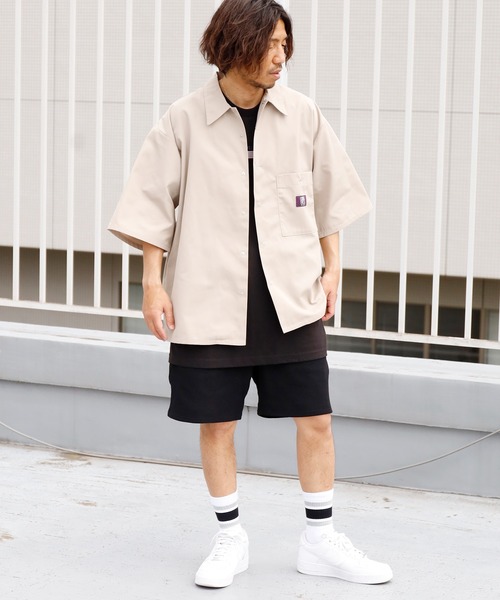 GUNG HO(ガンホー)の「GUNG HO/ガンホー SNAP WORKERS SHIRTS 半袖ワークシャツ(シャツ/ブラウス・メンズ・チャコールグレー/ブラック/オレンジ/ネイビー/ホワイト/ベージュ・M/L)」の17枚目の写真