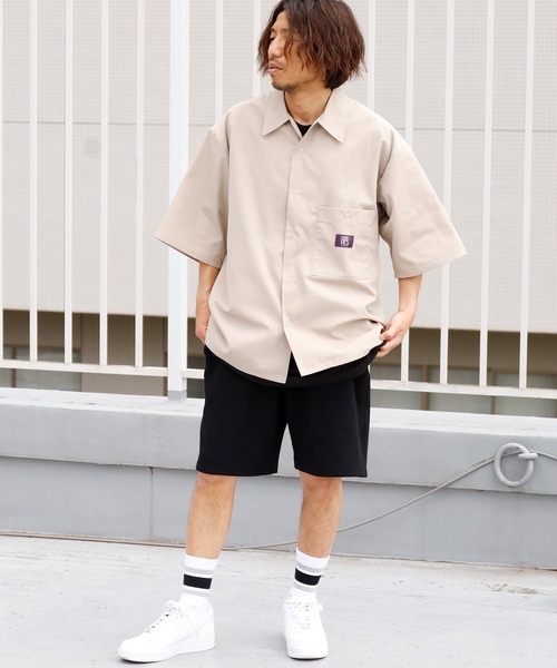 GUNG HO(ガンホー)の「GUNG HO/ガンホー SNAP WORKERS SHIRTS 半袖ワークシャツ(シャツ/ブラウス・メンズ・チャコールグレー/ブラック/オレンジ/ネイビー/ホワイト/ベージュ・M/L)」の16枚目の写真