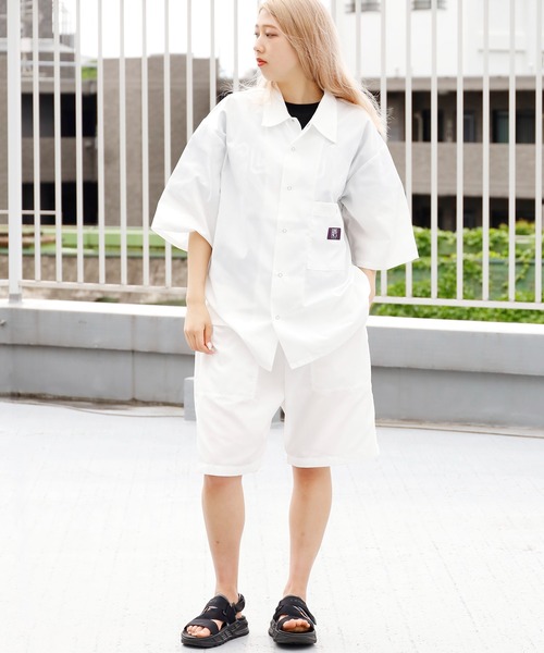 GUNG HO(ガンホー)の「GUNG HO/ガンホー SNAP WORKERS SHIRTS 半袖ワークシャツ(シャツ/ブラウス・メンズ・チャコールグレー/ブラック/オレンジ/ネイビー/ホワイト/ベージュ・M/L)」の10枚目の写真