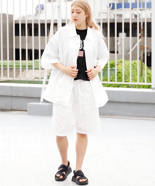 GUNG HO(ガンホー)の「GUNG HO/ガンホー SNAP WORKERS SHIRTS 半袖ワークシャツ(シャツ/ブラウス・メンズ・チャコールグレー/ブラック/オレンジ/ネイビー/ホワイト/ベージュ・M/L)」の11枚目の写真