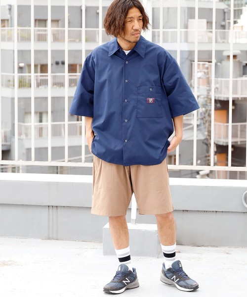 GUNG HO(ガンホー)の「GUNG HO/ガンホー SNAP WORKERS SHIRTS 半袖ワークシャツ(シャツ/ブラウス・メンズ・チャコールグレー/ブラック/オレンジ/ネイビー/ホワイト/ベージュ・M/L)」の18枚目の写真