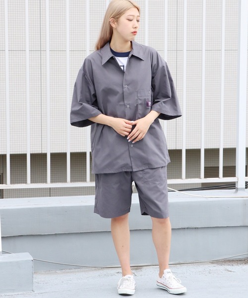 GUNG HO(ガンホー)の「GUNG HO/ガンホー SNAP WORKERS SHIRTS 半袖ワークシャツ(シャツ/ブラウス・メンズ・チャコールグレー/ブラック/オレンジ/ネイビー/ホワイト/ベージュ・M/L)」の14枚目の写真