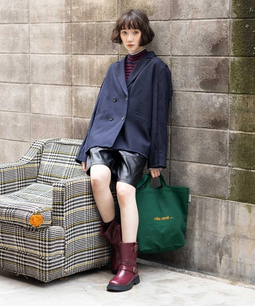 niko and...（ニコアンド）の「オリジナルニコロゴ刺繍2WAYトートバッグ【ニコロゴトート】（トートバッグ・レディース・ブラック/オフホワイト/セージグリーン/ベージュ/グリーン・0）」の7枚目の写真