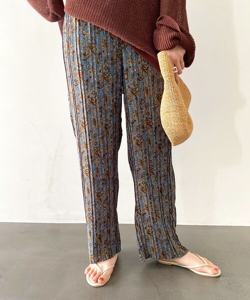 FREAK'S STORE（フリークスストア）の「ペイズリープリーツパンツ（その他パンツ・レディース・ブルー/ブラック/ブラウン・ﾌﾘ-）」の18枚目の写真