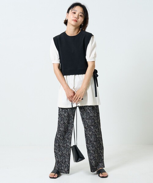 FREAK'S STORE（フリークスストア）の「ペイズリープリーツパンツ（その他パンツ・レディース・ブルー/ブラック/ブラウン・ﾌﾘ-）」の21枚目の写真