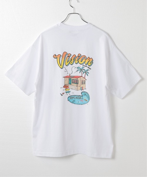VISION STREET WEAR(ヴィジョンストリートウェア)の「【VISION / ビジョン】別注 POOLSIDE House S/S TEE(Tシャツ/カットソー・メンズ・ブラック/ホワイト/イエロー・MEDIUM/LARGE)」の11枚目の写真