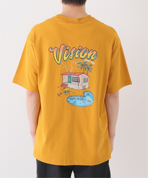VISION STREET WEAR(ヴィジョンストリートウェア)の「【VISION / ビジョン】別注 POOLSIDE House S/S TEE(Tシャツ/カットソー・メンズ・ブラック/ホワイト/イエロー・MEDIUM/LARGE)」の9枚目の写真