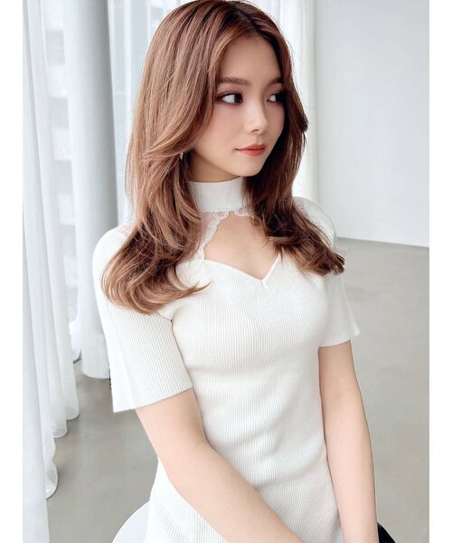 RESEXXY（リゼクシー）の「ラグランレース半袖ニットトップス（ニット/セーター・レディース・ホワイト/ブラック/モカ・FREE）」の16枚目の写真