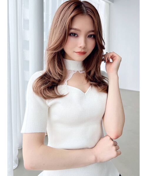 RESEXXY（リゼクシー）の「ラグランレース半袖ニットトップス（ニット/セーター・レディース・ホワイト/ブラック/モカ・FREE）」の17枚目の写真