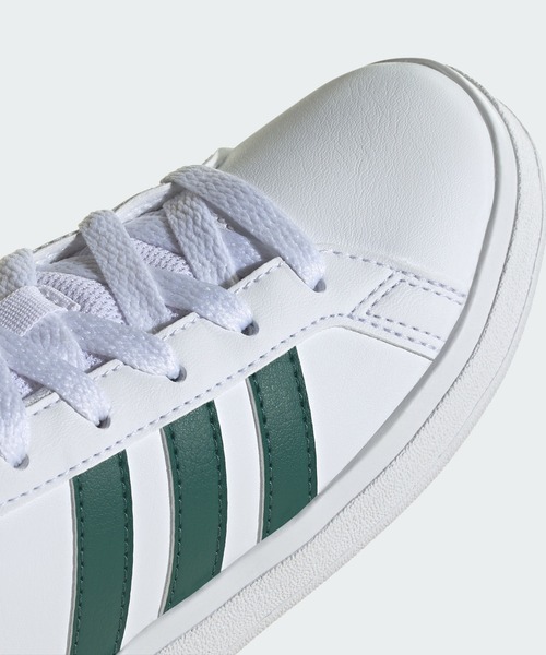 adidas（アディダス）の「グランドコート ライフスタイル テニス レースアップ / GrandCourt Lifestyle Tennis Lace-Up / アディダス adidas（スニーカー・キッズ・ホワイト×シルバー/ホワイト×ブルー/ホワイト×ブラック/ブラック×ホワイト/ホワイト/ピンク/ホワイト×グリーン/ホワイト系その他3/ホワイト×ピンク・20.0cm/21.0cm/22.0cm/23.5cm/24.5cm/18cm/23.0cm/24.0cm/25.0cm/17.0cm/22.5cm/19.0cm/21.5cm）」の11枚目の写真