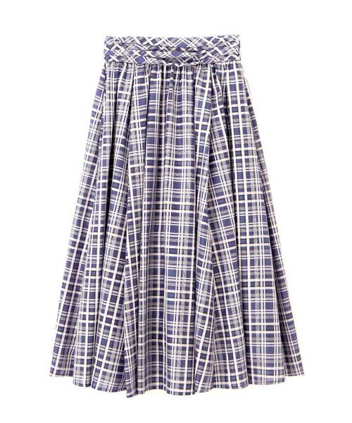 PROPORTION BODY DRESSING(プロポーションボディドレッシング)の「<E>シアーチェックタックスカート / 1212227501(スカート・レディース・ネイビー/グリーン/ライトグリーン・SMALL/MEDIUM)」の4枚目の写真