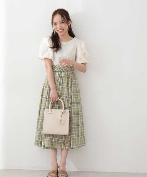 PROPORTION BODY DRESSING(プロポーションボディドレッシング)の「<E>シアーチェックタックスカート / 1212227501(スカート・レディース・ネイビー/グリーン/ライトグリーン・SMALL/MEDIUM)」の21枚目の写真