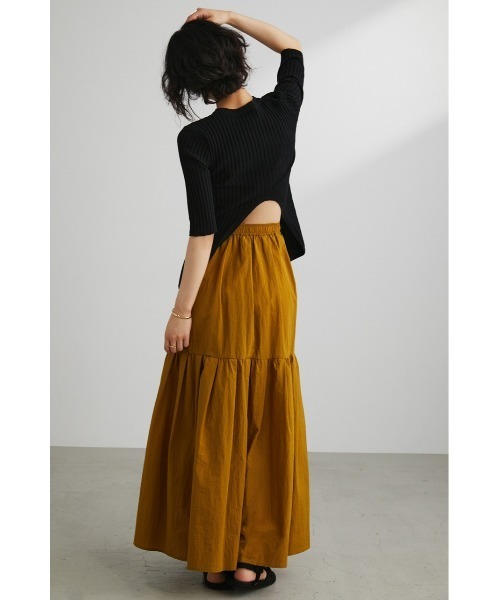 STYLEMIXER(スタイルミキサー)の「バックラウンドカッティングニット(ニット/セーター・レディース・ホワイト/ブラック/オレンジ・FREE)」の6枚目の写真