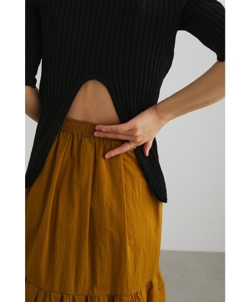 STYLEMIXER(スタイルミキサー)の「バックラウンドカッティングニット(ニット/セーター・レディース・ホワイト/ブラック/オレンジ・FREE)」の9枚目の写真