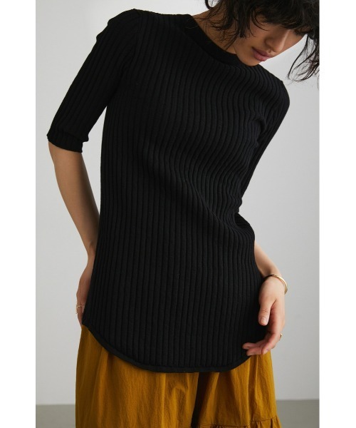 STYLEMIXER(スタイルミキサー)の「バックラウンドカッティングニット(ニット/セーター・レディース・ホワイト/ブラック/オレンジ・FREE)」の13枚目の写真