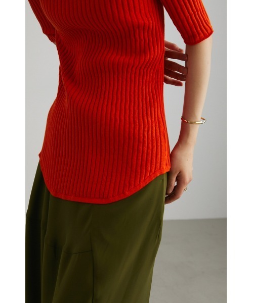 STYLEMIXER(スタイルミキサー)の「バックラウンドカッティングニット(ニット/セーター・レディース・ホワイト/ブラック/オレンジ・FREE)」の19枚目の写真