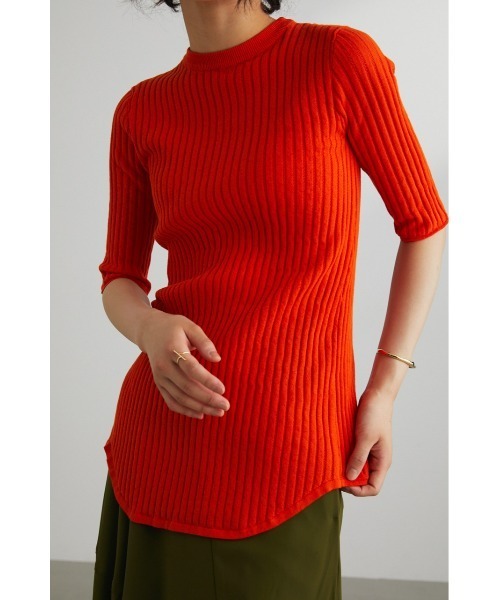 STYLEMIXER(スタイルミキサー)の「バックラウンドカッティングニット(ニット/セーター・レディース・ホワイト/ブラック/オレンジ・FREE)」の20枚目の写真