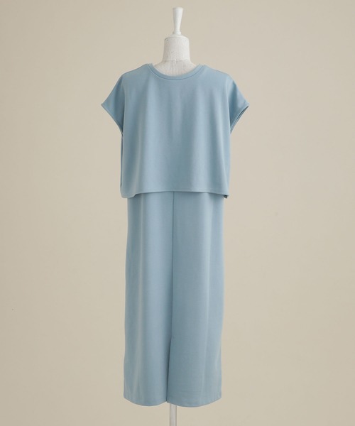 NANO universe(ナノユニバース)の「LB.04/カットカーディガン&ワンピースセット(ワンピース・レディース・ブルー/キャメル/チャコール・FREE)」の15枚目の写真