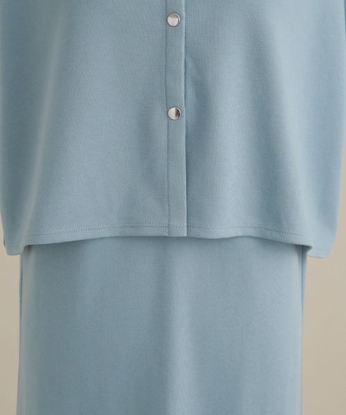 NANO universe(ナノユニバース)の「LB.04/カットカーディガン&ワンピースセット(ワンピース・レディース・ブルー/キャメル/チャコール・FREE)」の13枚目の写真