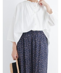 Samansa Mos2 | 丸襟ギャザーシャツ(シャツ/ブラウス)