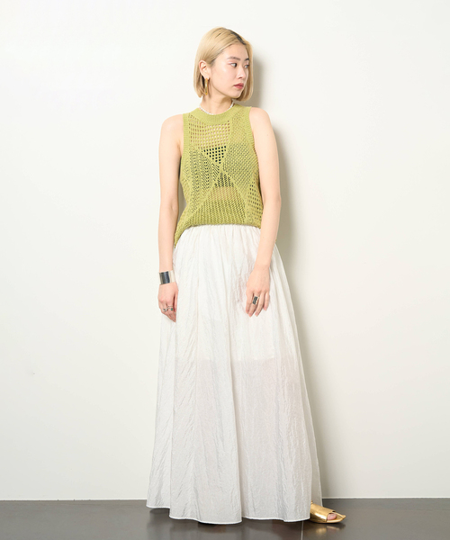 CITYSHOP(シティーショップ)の「【SAYAKADAVIS/サヤカデイヴィス】 Patchwork Lace ニット タンク(ニット/セーター・レディース・グリーン・SMALL)」の4枚目の写真