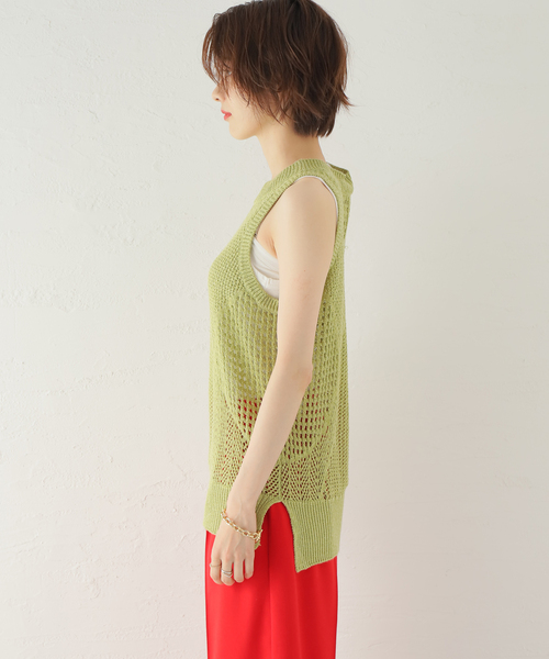 CITYSHOP(シティーショップ)の「【SAYAKADAVIS/サヤカデイヴィス】 Patchwork Lace ニット タンク(ニット/セーター・レディース・グリーン・SMALL)」の16枚目の写真