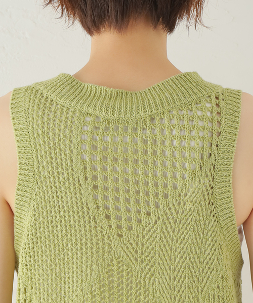 CITYSHOP(シティーショップ)の「【SAYAKADAVIS/サヤカデイヴィス】 Patchwork Lace ニット タンク(ニット/セーター・レディース・グリーン・SMALL)」の5枚目の写真