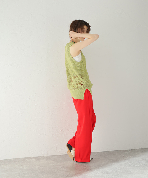 CITYSHOP(シティーショップ)の「【SAYAKADAVIS/サヤカデイヴィス】 Patchwork Lace ニット タンク(ニット/セーター・レディース・グリーン・SMALL)」の7枚目の写真