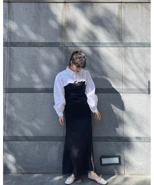 epine(エピヌ)の「ribbon mermaid maxi dress(ワンピース・レディース・ブラック・FREE)」の16枚目の写真