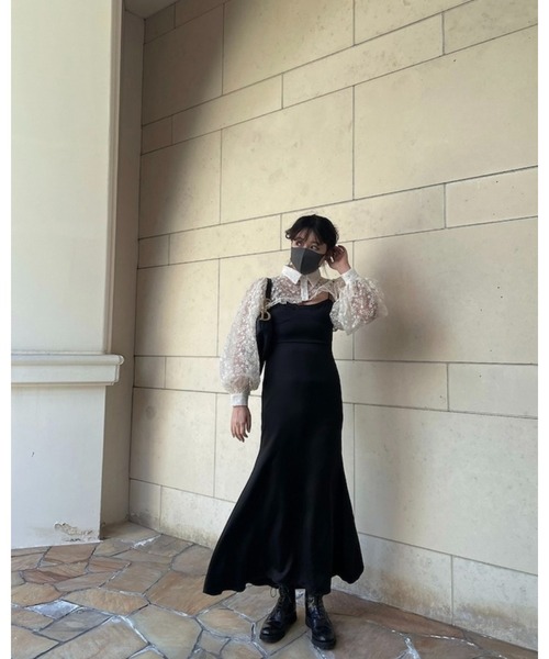 epine(エピヌ)の「ribbon mermaid maxi dress(ワンピース・レディース・ブラック・FREE)」の6枚目の写真