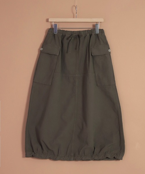 OMNIGOD（オムニゴッド）の「[OMNIGOD womens / オムニゴッド] リクラインドクロス イージーカーゴスカート（スカート・レディース・グレー/オリーブ/ベージュ・3/2）」の2枚目の写真