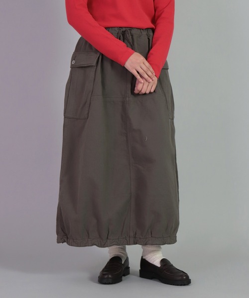 OMNIGOD（オムニゴッド）の「[OMNIGOD womens / オムニゴッド] リクラインドクロス イージーカーゴスカート（スカート・レディース・グレー/オリーブ/ベージュ・3/2）」の18枚目の写真