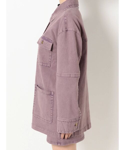 RESEXXY(リゼクシー)の「デニムミディジャケット【セットアップ着用可能】(デニムジャケット・レディース・パープル/ブラウン/インディゴブルー・FREE)」の20枚目の写真