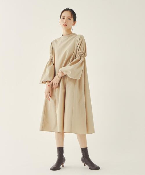 セール Emmel Refines エメル リファインズ Em ソデギャザー ステッチ ワンピース ワンピース Emmel Refines エメルリファインズ のファッション通販 Zozotown